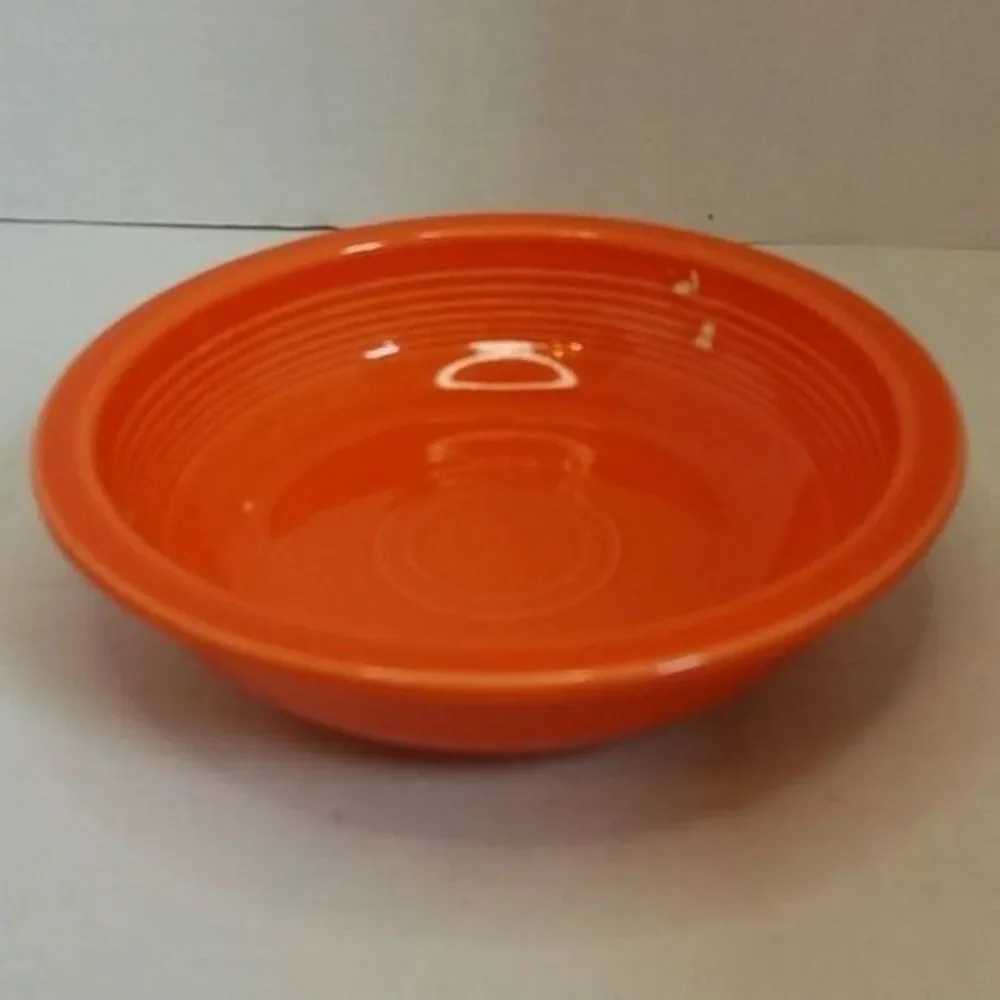Fiestaware Fiesta Bowl Large CLASSIC RIM Dish Poppy Orange CONTAINER CERAMIC